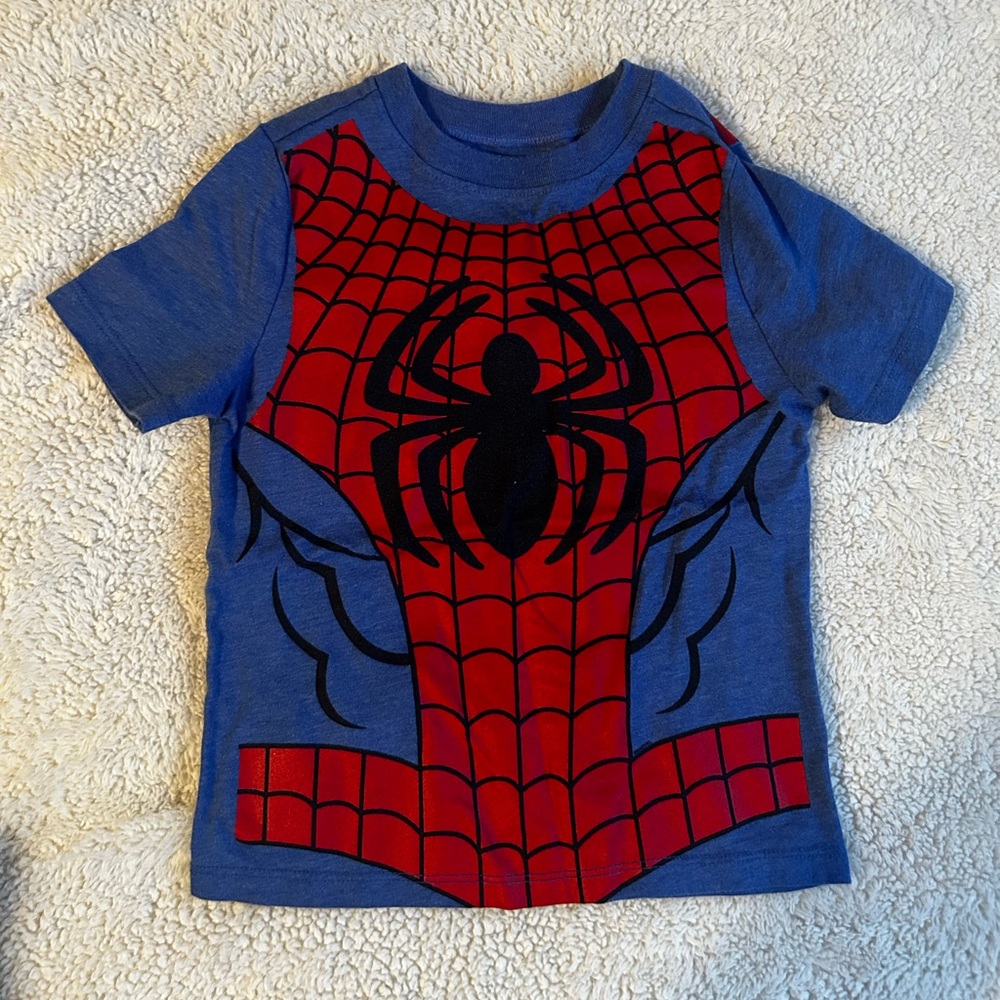 Old Navy Blue and Red Spider Graphic Tee